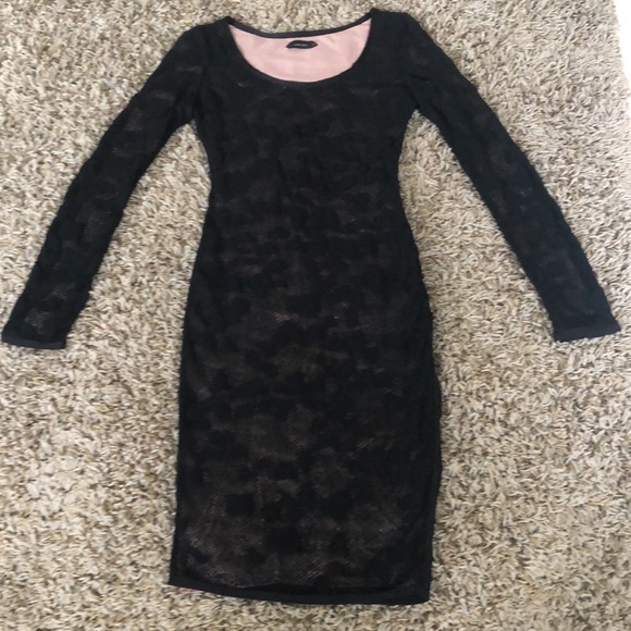 Tom Ford Black Patterned Long Sleeve Dress - Picture 2 of 15